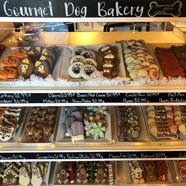Christmas cookies for dogs from Bone & Biscuit Leduc