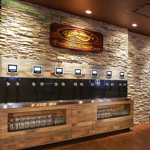 Barney's Pour-Your-Own Beer Wall